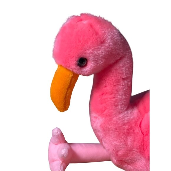 Ty Pinky Flamingo Beanie Buddy Plush1998 Polyester Fiber Pellets Pink 16 Inch - Picture 5 of 14